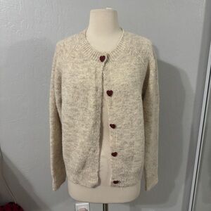 Adorable Cardigan w/ Heart Buttons
